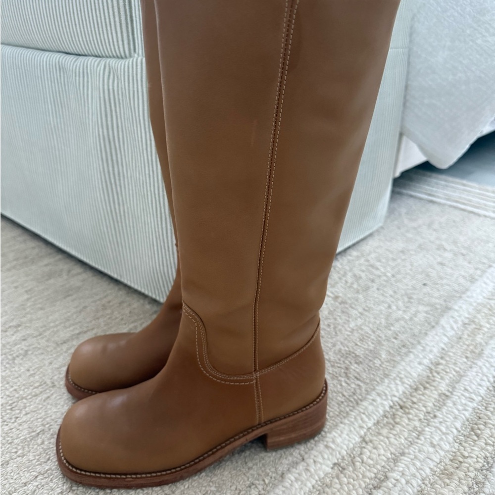 Steve Madden Tan Leather Heeled Boots
